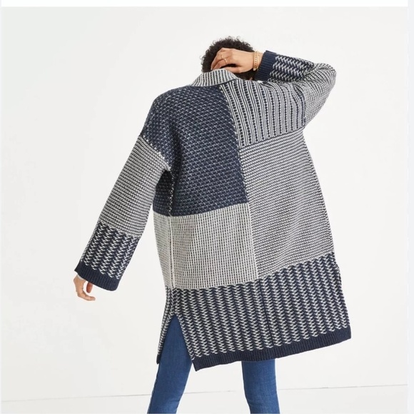 Madewell 100% Merino Wool 'Patchwork Collage' Cardigan - Picture 4 of 14